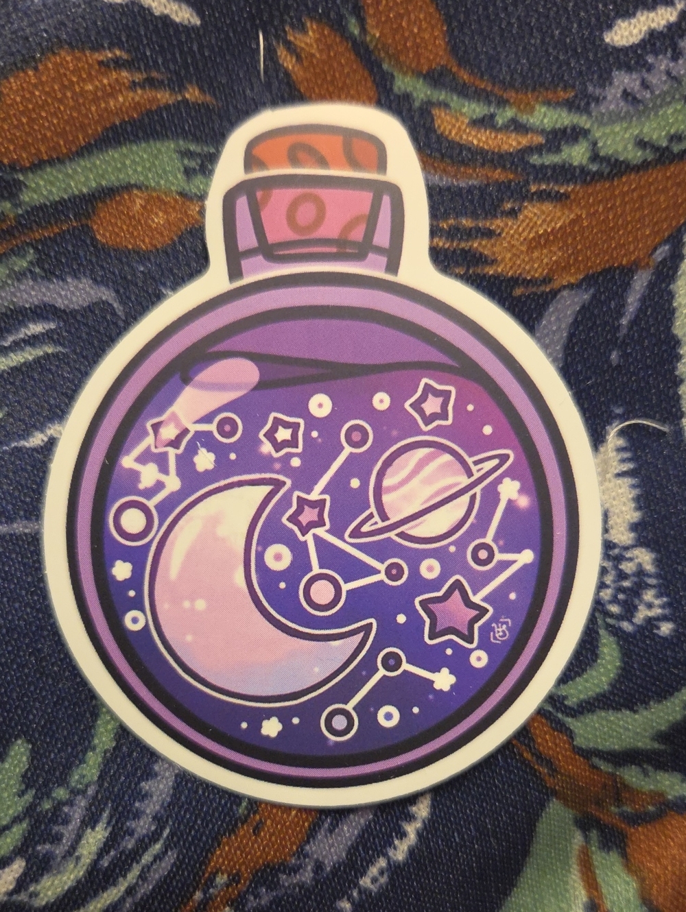 Purple Space Moon Sticker Decal - Unbranded